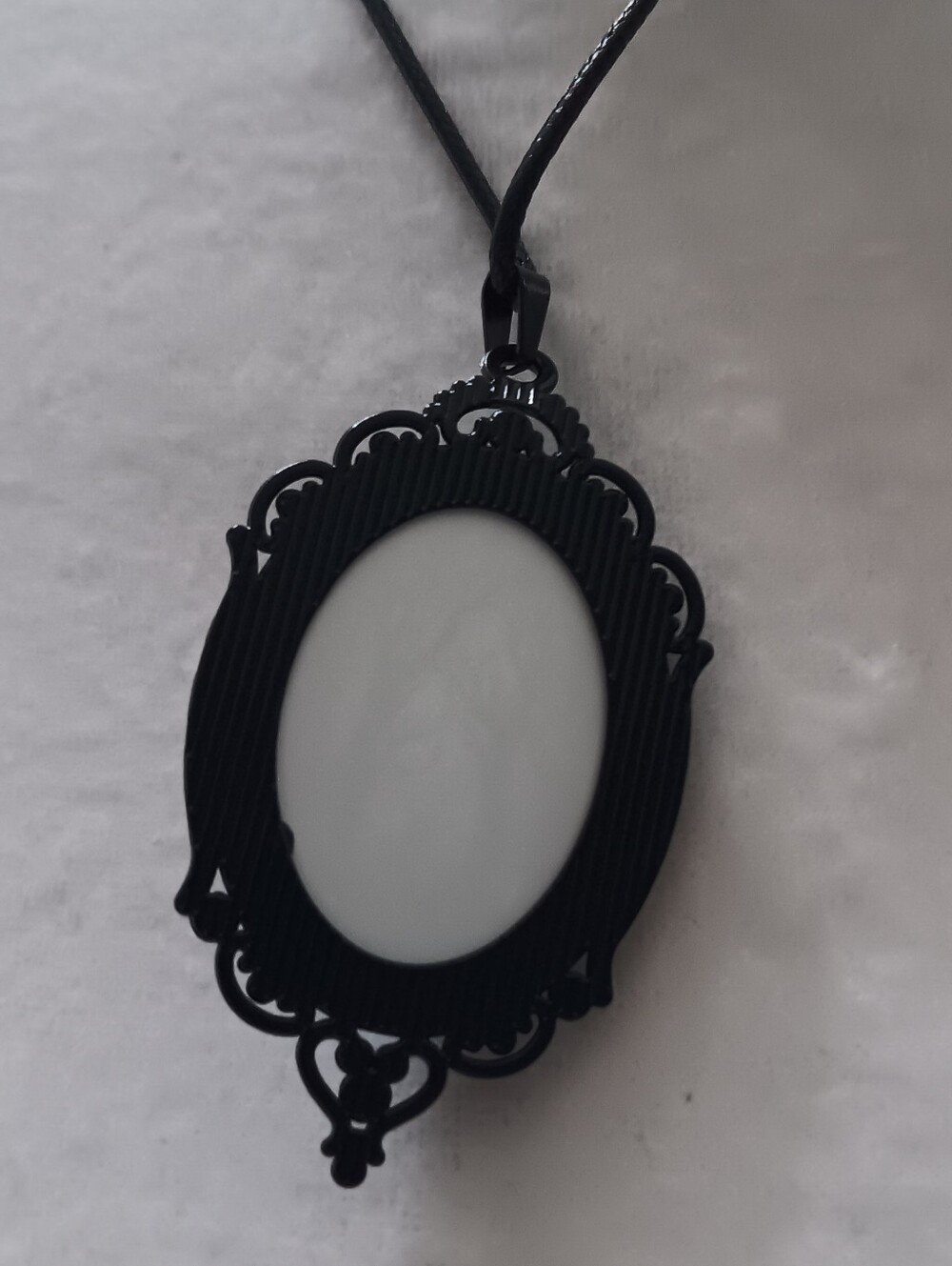 Enchanted Haunted Forest Blue Fantasy Pendant Necklace, Gothic Witchy Fairycore - Picture 4 of 9